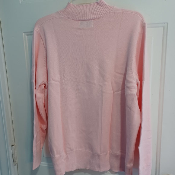 NWT Old Navy Women's 2x Light Pink Sweater with Ribbed Mock Turtle Neck - Picture 3 of 9